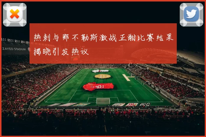 热刺与那不勒斯激战正酣比赛结果揭晓引发热议